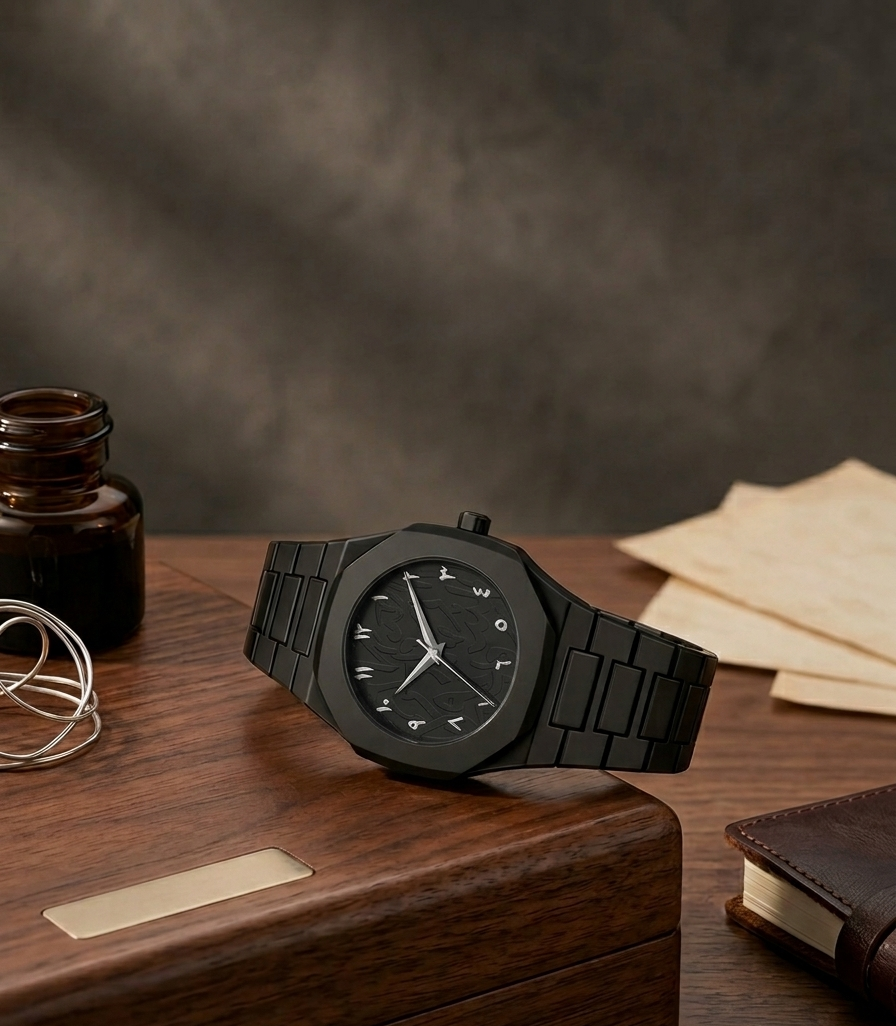 Noir Arabic Watch