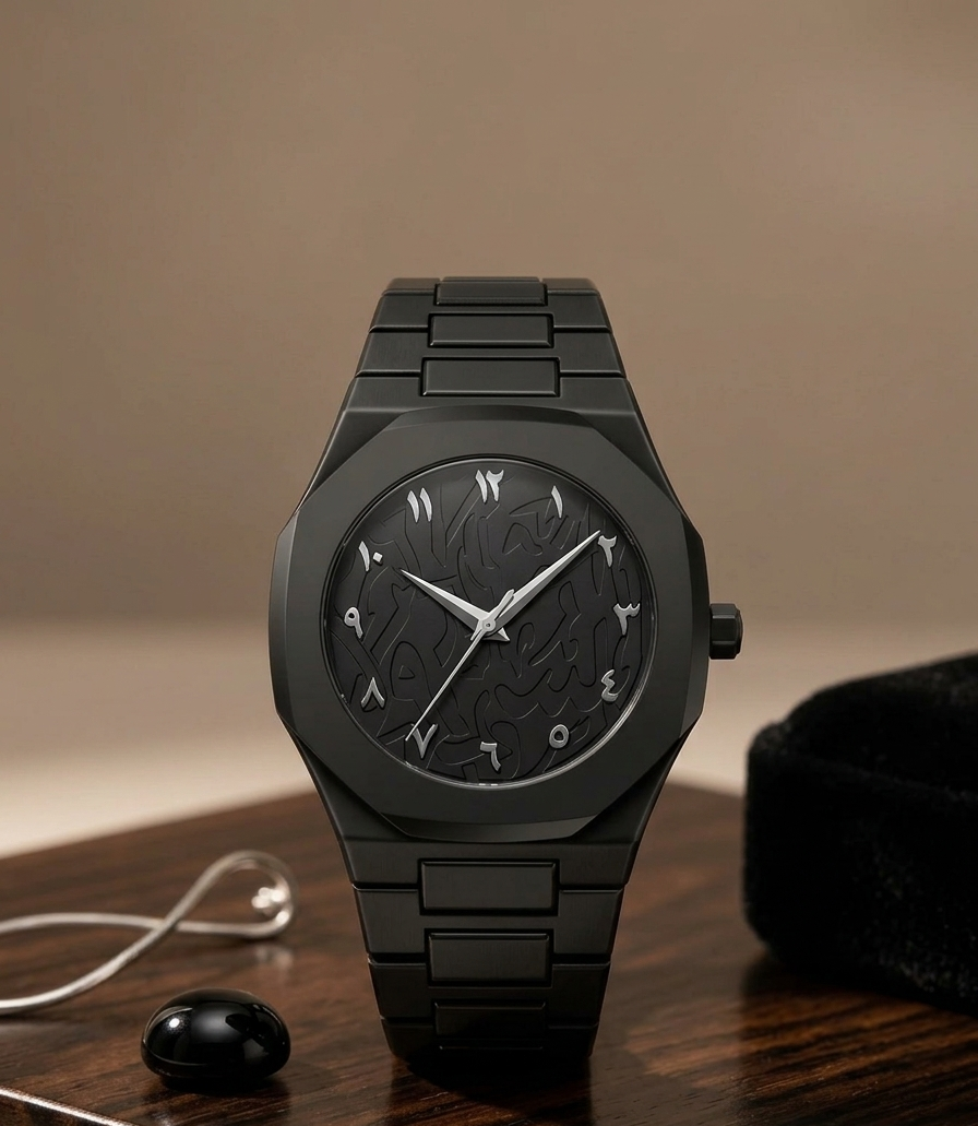 Noir Arabic Watch